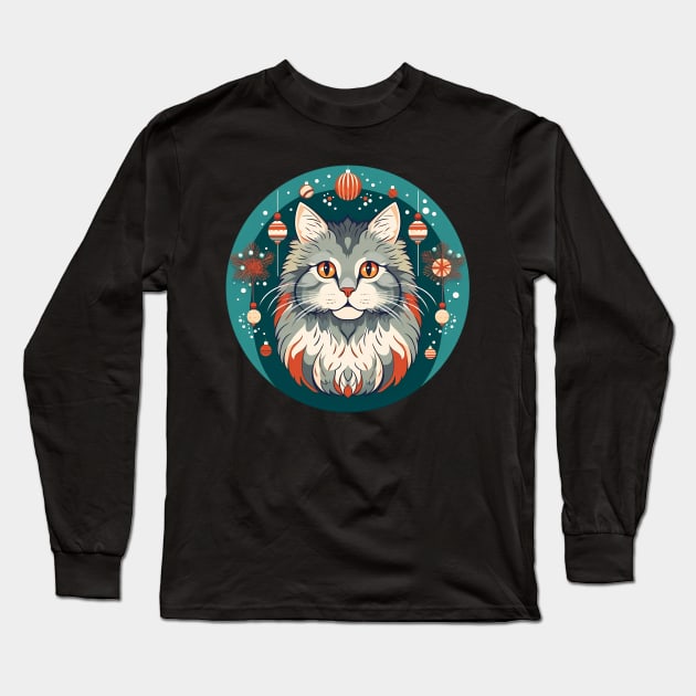 Norwegian Forest Cat Xmas Ornament, Love Cats Long Sleeve T-Shirt by dukito